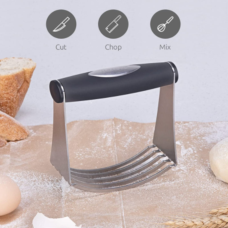 Dough Blender with 10cm Fixed Handle Pastry Mixer with 5 Stainless Steel Blades