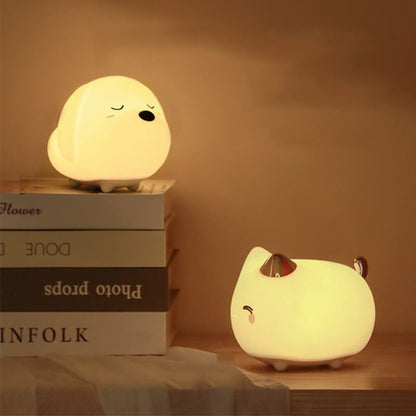 Baseus Adorable Dog Silicone RGB Mode Night Pat Light DGAM-B02