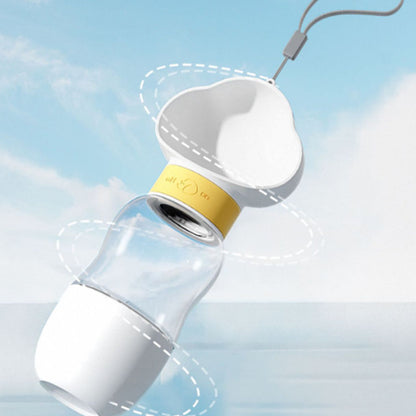 Pet Water Bottle Dispenser with Food Container Leak Proof Pet Drinking Bottle P