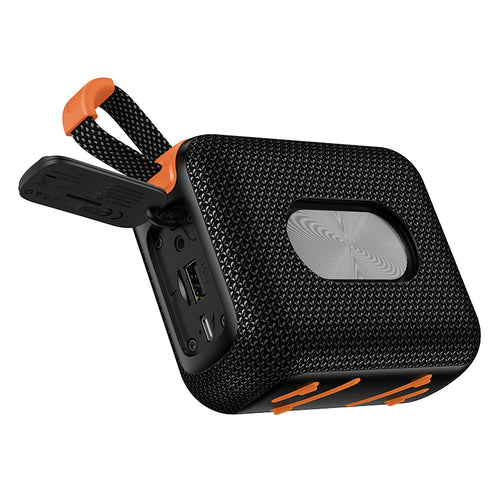 10W Bluetooth Speaker w/ LED Light, IPX4 Waterproofing, 1500mAh Battery, FM