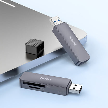 Hoco Compact USB 3.0 High Speed Dual Slot SD TF Memory Card Reader HB45