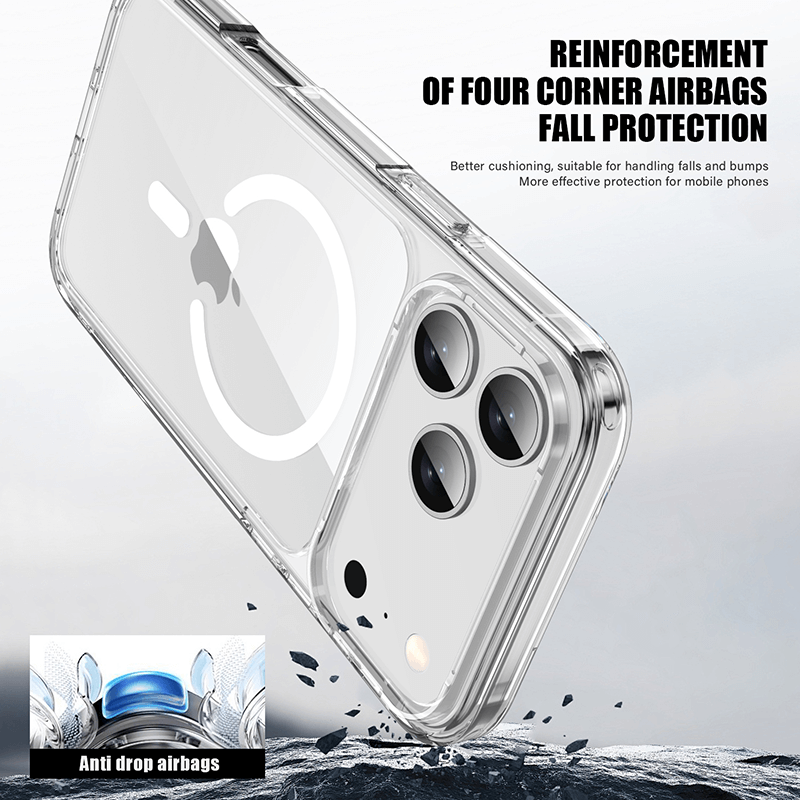 Aurora Magnetic Series Crystal Transparent Compatible with iPhone 17 Pro Case
