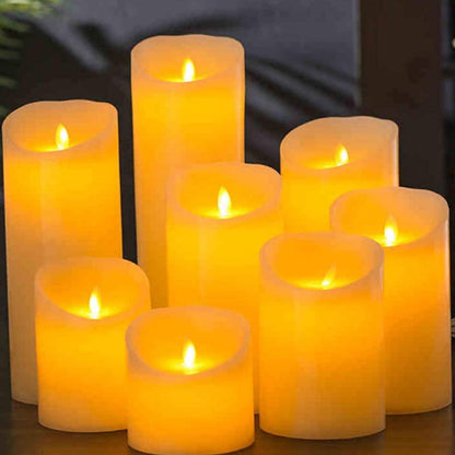 5PCS Flameless Tea Lights Candles Flickering Tealights with Warm White Light