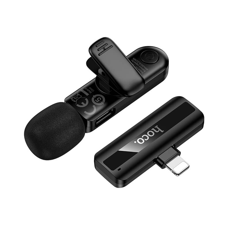 Hoco Lightning Lapel Mic Wireless Omni Directional Microphone L20-L