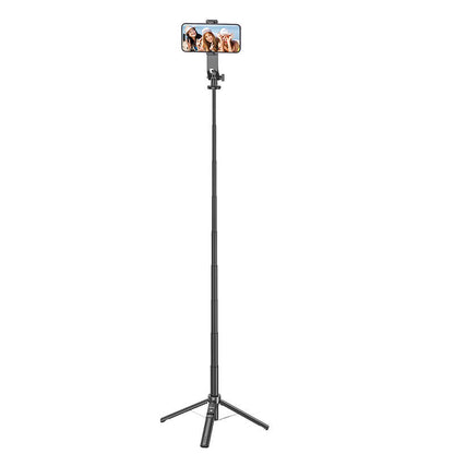 Hoco 2-in-1 Extendable Selfie Stick with QuadPod Stand & Bluetooth Remote K21