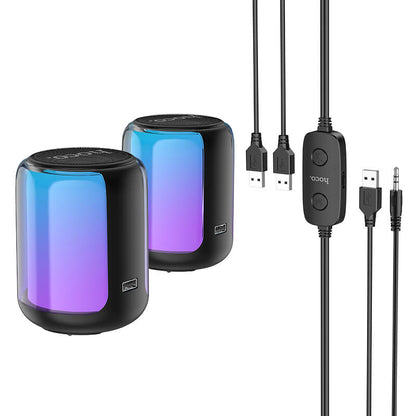 Hoco Colorful Bluetooth Wired 2-in-1 Computer Speaker BS56