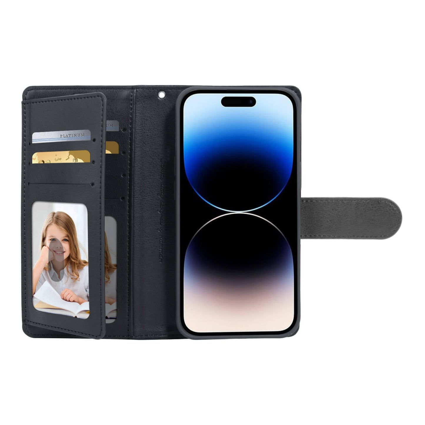 Hanman Mila Series Leather Dual Wallet Compatible with Samsung S24 Plus 2024 Case
