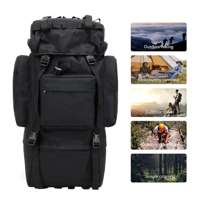 75L Hiking Tactical Backpack  Large Survival  Hunting Waterproof Backpack M... B