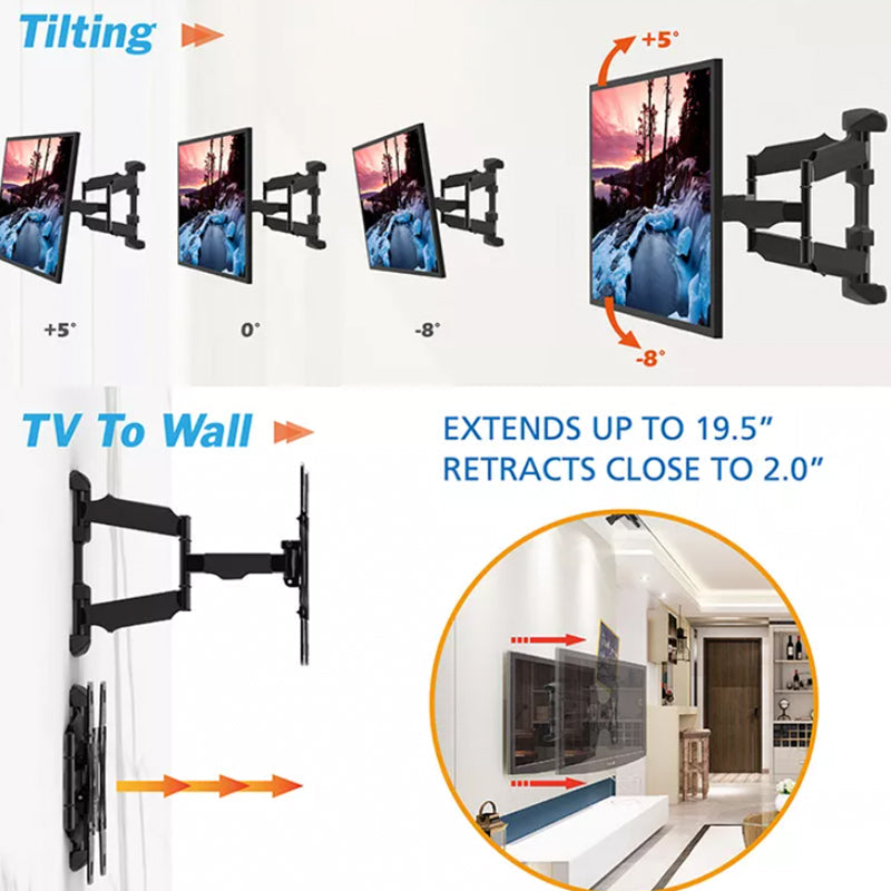 Long Arm TV Wall Mount for 32-70 Inch TV, Full Motion Cantilever Mount
