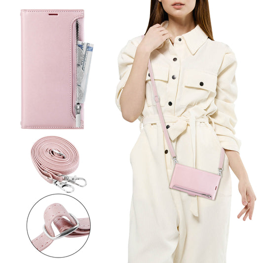 Suitable for Phone Hanman Mich Series Leather Crossbody Wallet Flip Case