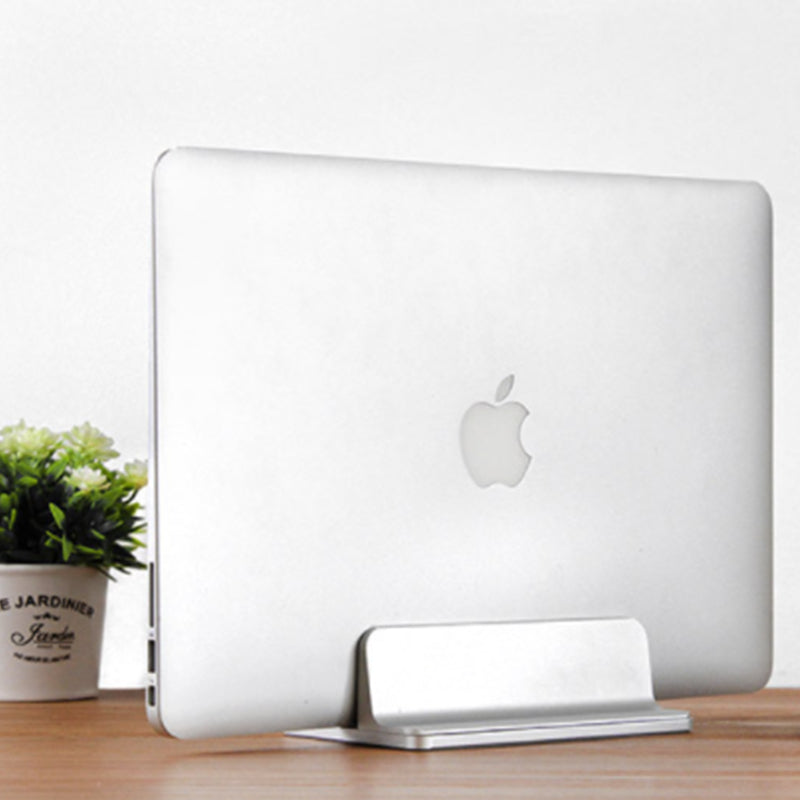 Vertical Adjustable Laptop Stand with Adjustable Dock Silver