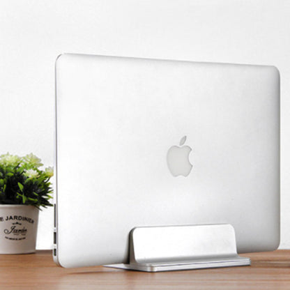 Vertical Adjustable Laptop Stand with Adjustable Dock Silver