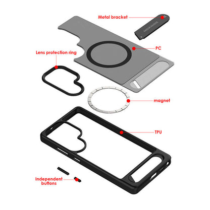 Compatible with Samsung S26 Ultra 2026 Elvis Series All-Around Protection Magnetic Phone Case with Invisible Stand
