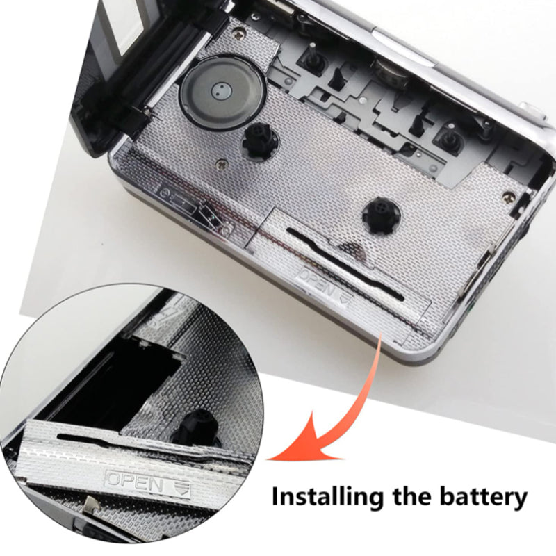 Cassette Player Portable Tape Player Captures MP3 Audio Music via USB Silver