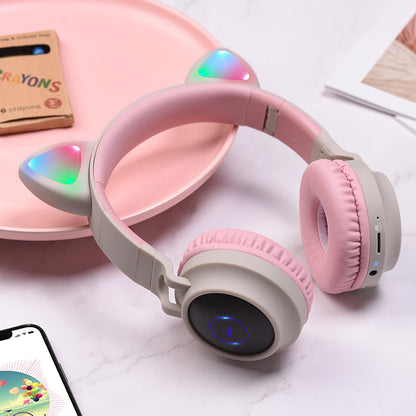 Hoco Bluetooth Cat Ear Wireless Headset LED Light W27