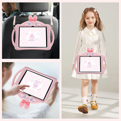 Cute Rabbit Protection Compatible with iPad 8th 10.2 2020 Case with Foldable Kickstand