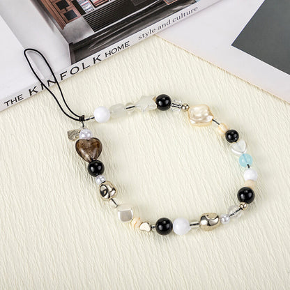 Mobie Pearl Bead Phone Chain Anti-Drop Wrist Lanyard Phone Accessory 19.5cm