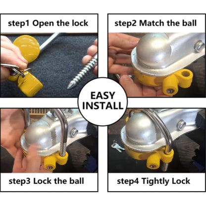 Improvedhand Trailer Hitch Lock Coupler Ball Tow Lock U-Shape