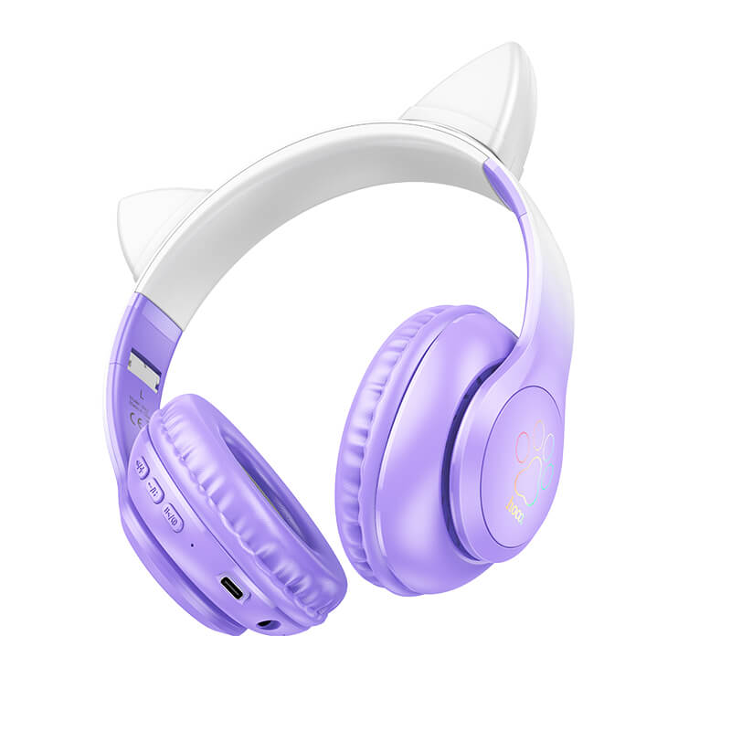 Hoco Ergonomic Cat Ear Bluetooth Headset with LED Light W42
