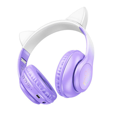 Hoco Ergonomic Cat Ear Bluetooth Headset with LED Light W42