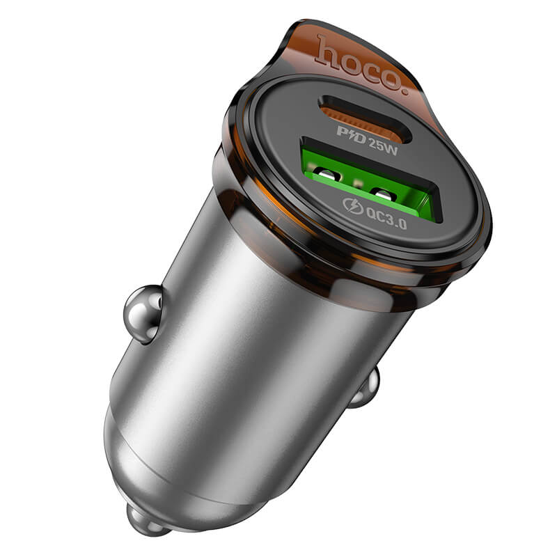 Hoco 43W Dual-Port PD Smart Fast Charging Car Charger for Multi-Device NZ16A
