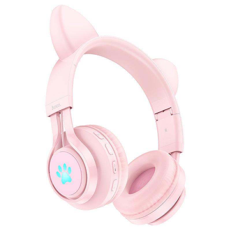 Hoco Cat Ear Bluetooth Headphones for Girls and Kids Ages 3+ W39
