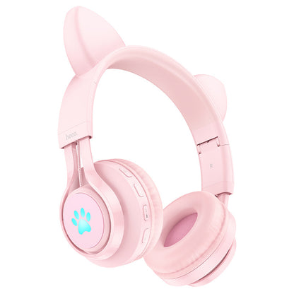Hoco Cat Ear Bluetooth Headphones for Girls and Kids Ages 3+ W39