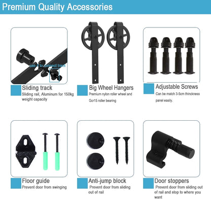 4m Sliding Barn Door Hardware Kit