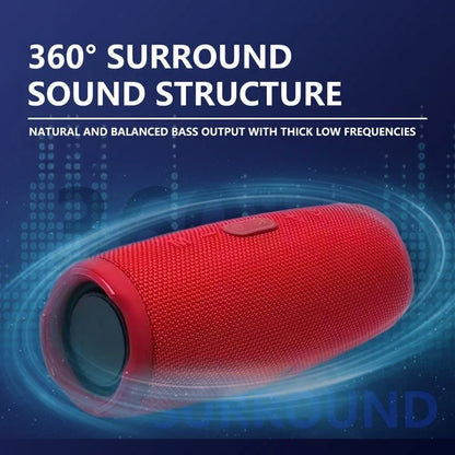 Outdoor Portable Waterproof Bluetooth Speaker (Red)
