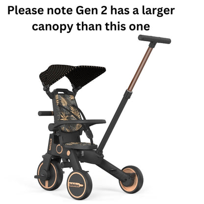 Birthday Gift-7 in 1 Smart Folding Two-way Kid Trike Bike/ Stroller-Black