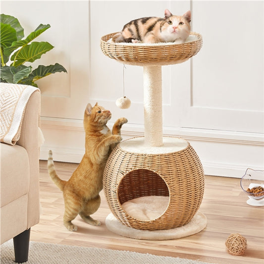 Rattan Cat House Cat Tower