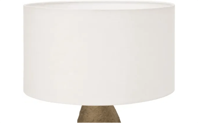 70cm Pebble Paper Mache Table Lamp - Natural /white at online8 furniture store Auckland