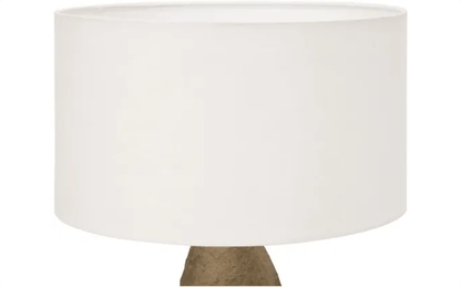 70cm Pebble Paper Mache Table Lamp - Natural /white at online8 furniture store Auckland