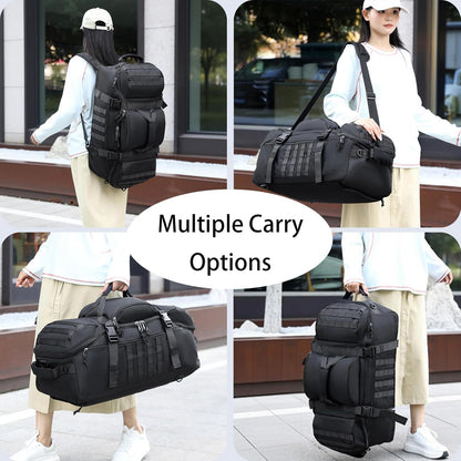 80L Travel Duffel Backpack | Foldable Convertible Holdall with Hidden Straps CP7286