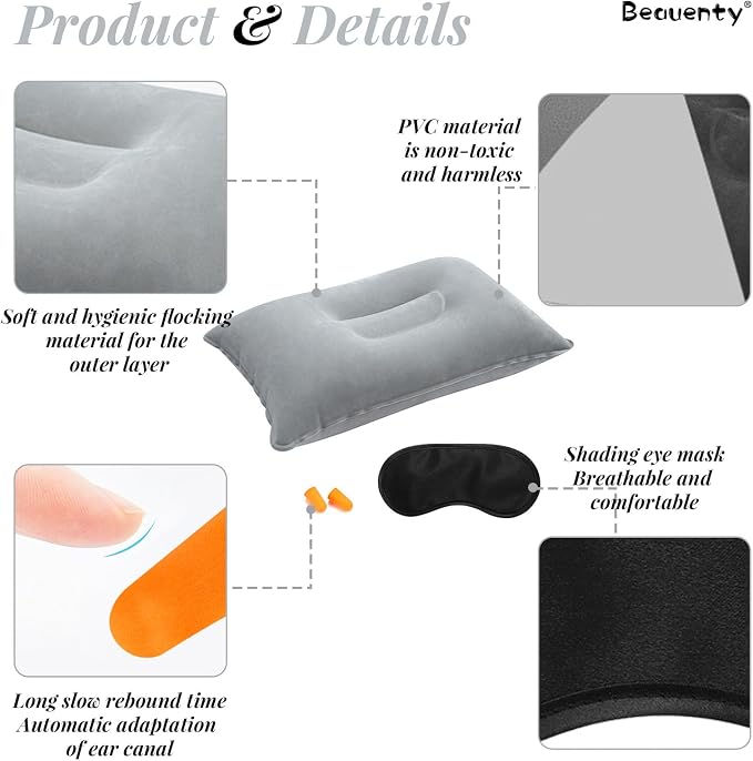 Inflatable Travel Pillow – Compact & Lightweight HY35001