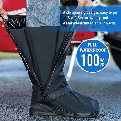Waterproof Shoe Covers – Rain Boot Protectors with Reflective Strip for Men & Women YR10111