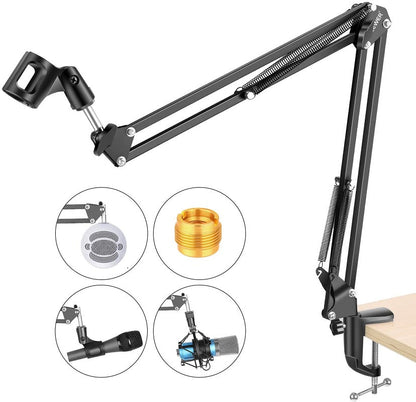 Microphone Boom Arm Adjustable Microphone Suspension Boom Scissor Arm Stand