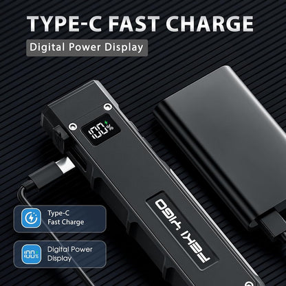 Flashlight 1800 Lumens with UV & RGB Signal Light