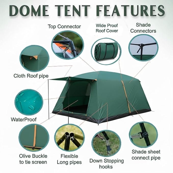 Family Tent –Double layers Waterproof-3 Size Two Colours Aavailable LCF91228