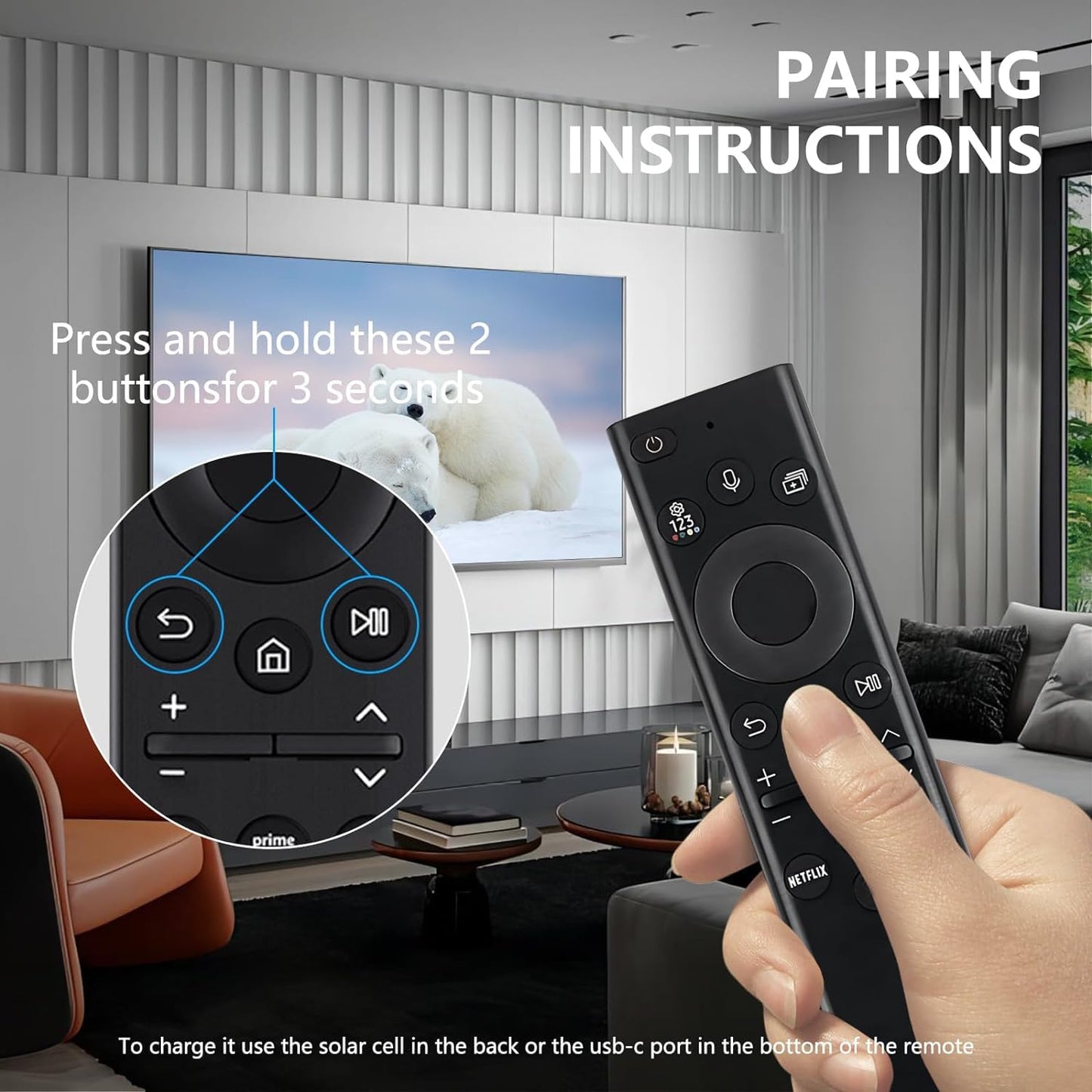 Samsung Smart Solar TV Remote Replacement