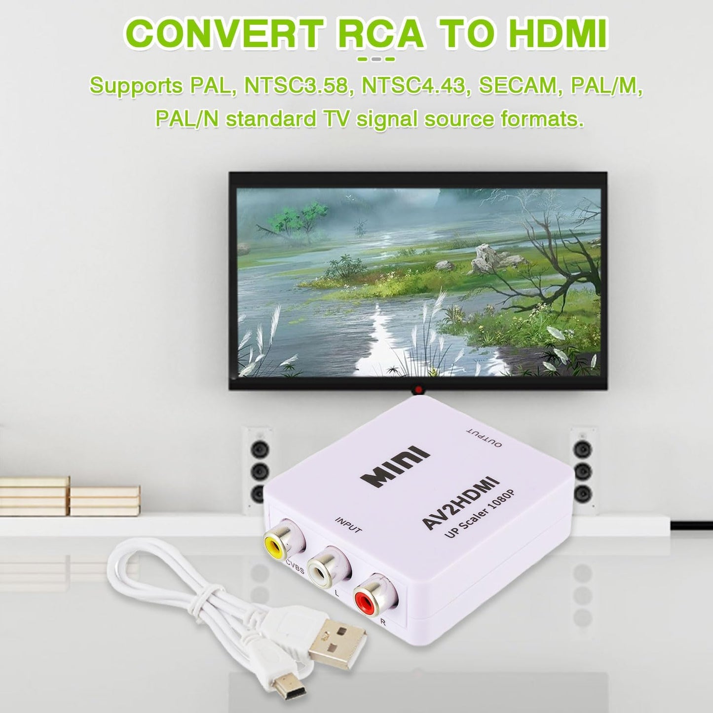 HDMI Converter - RCA to HDMI Adapter