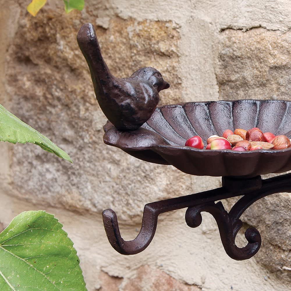 Cast Iron Rustic Brown Two Birds Bath