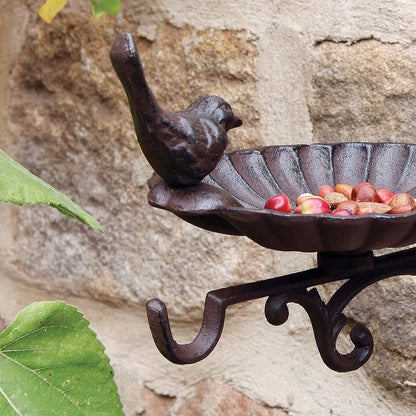 Cast Iron Rustic Brown Two Birds Bath