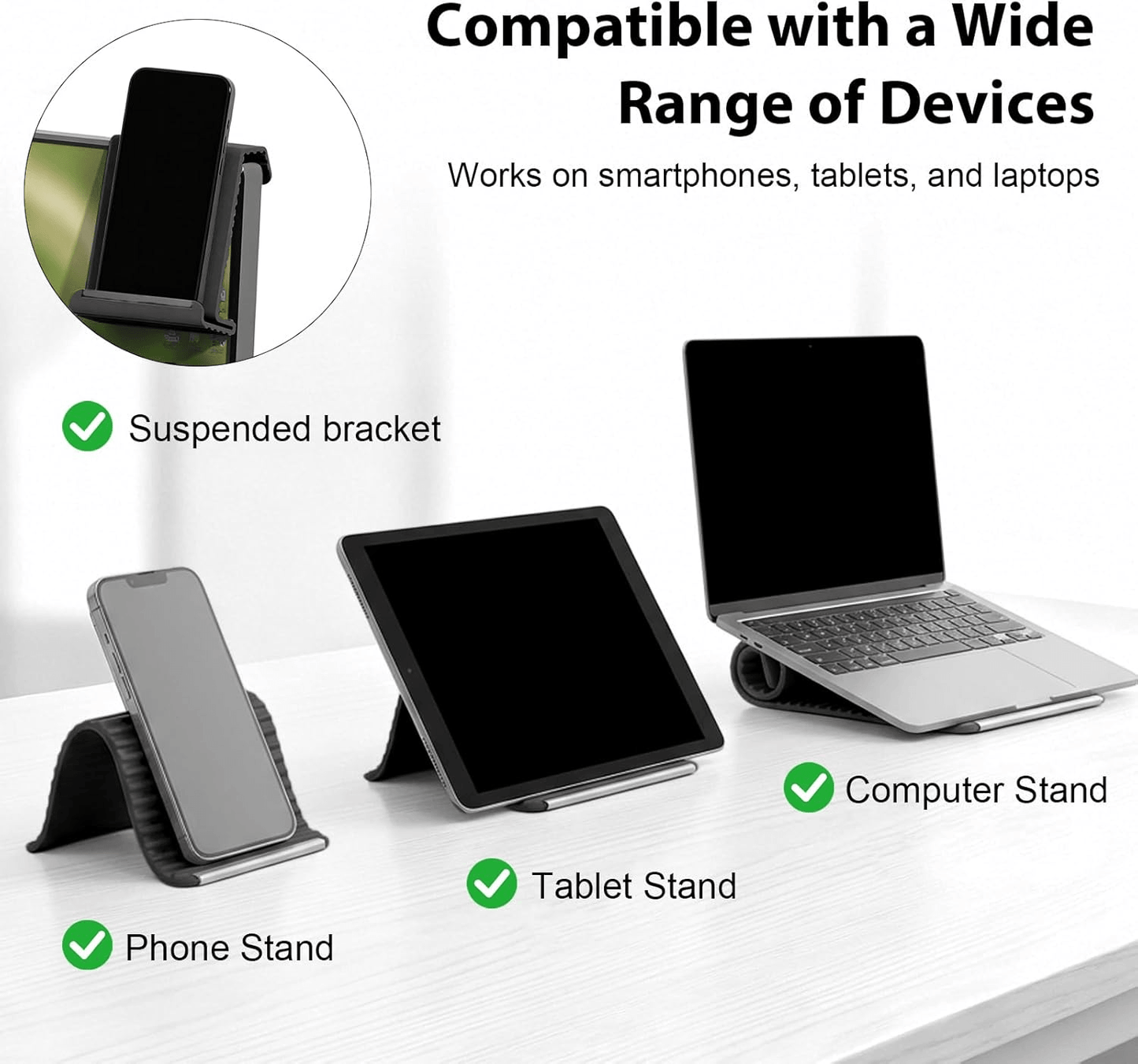 Mobie Portable Bendable Silicone Aluminum Phone Tablet Laptop Holder