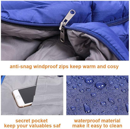 4-Season Adults Envelope Camping Sleeping Bag – Compact & Lightweight 61327