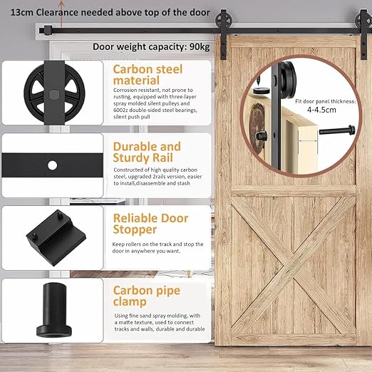 Barn Door Hardware Kit 1.5m