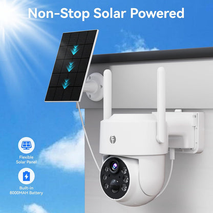 Wireless Security Camera SOLAR WIFI and battery powered free batteries and 64GB storage card