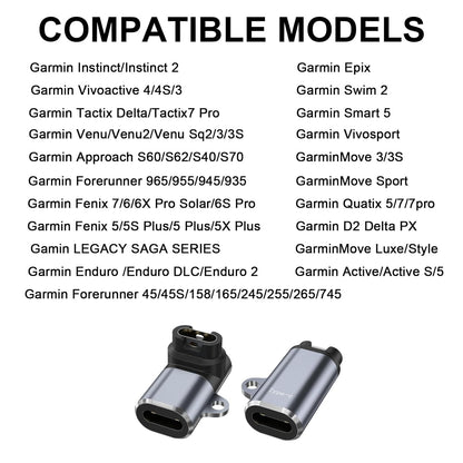 Type-C to Garmin Watch Charging Adapter Charger