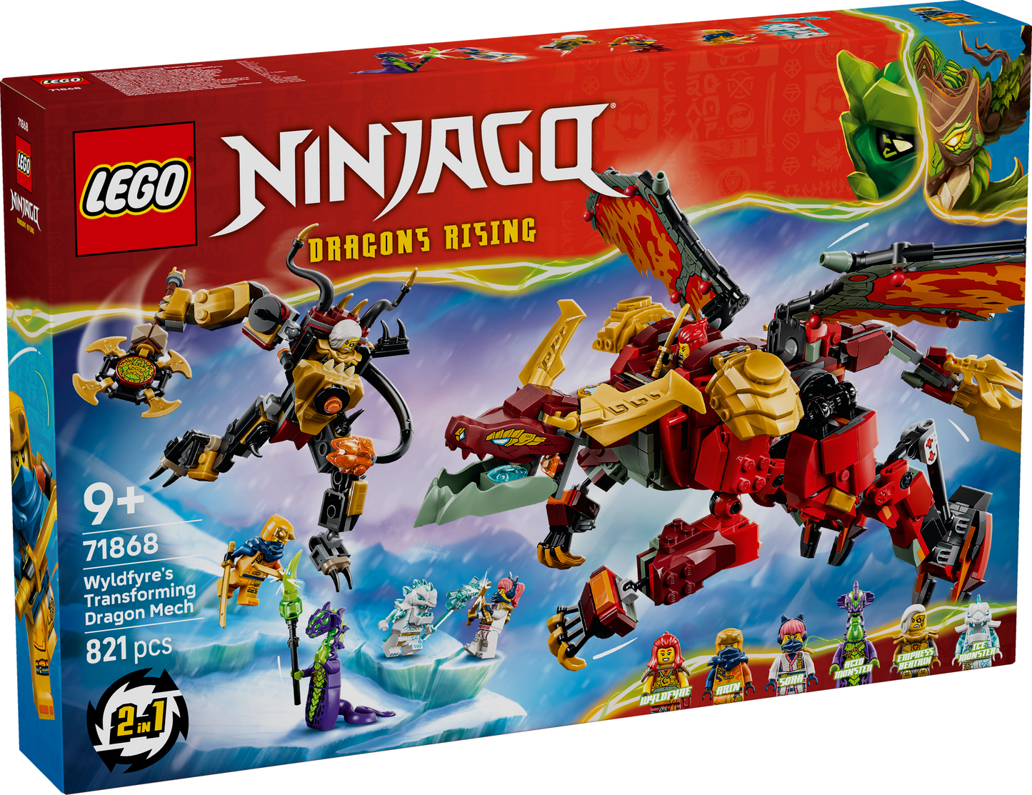 LEGO NINJAGO: Wyldfyre's Transforming Dragon Mech (71868)