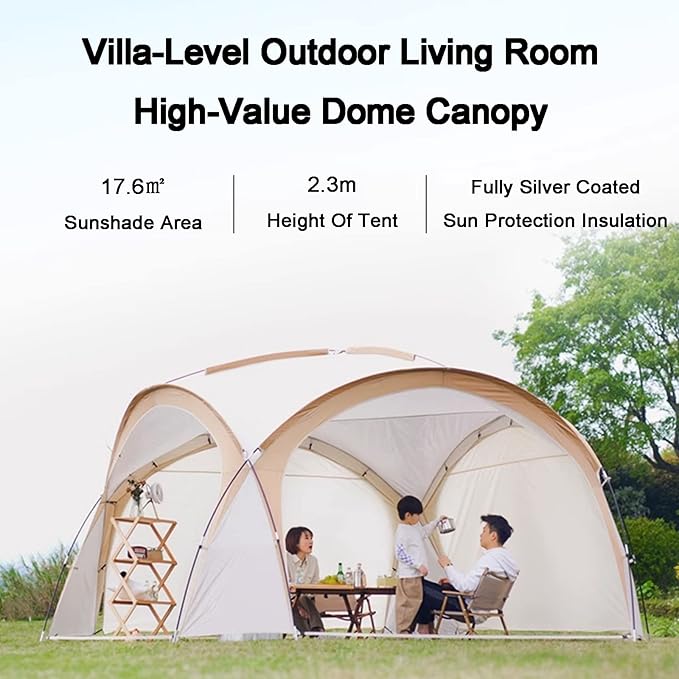 Dome Canopy Gazebo Tent – 4.2 × 4.2 × 2.3 m